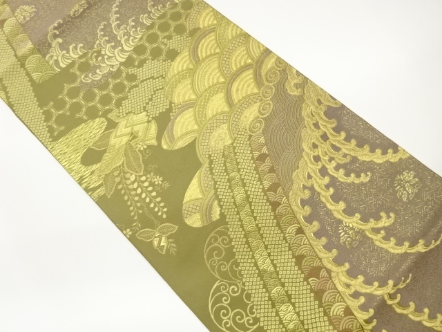 JAPANESE FUKURO OBI / WOVEN SEIGAIHA